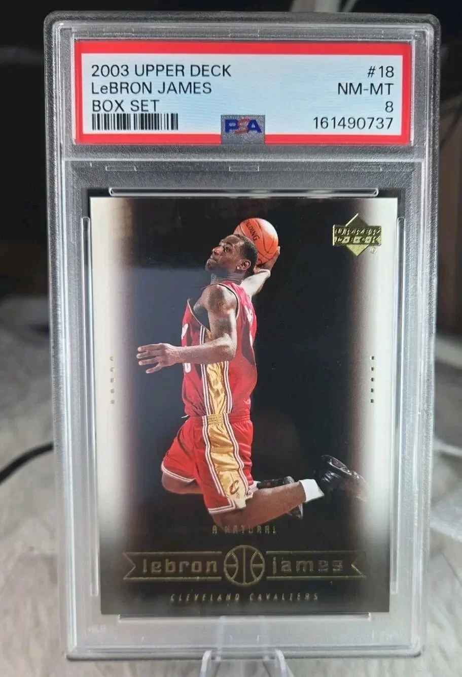 2003 UPPER DECK LEBRON JAMES BOX SET #18 RC CAVALIERS PSA 8
